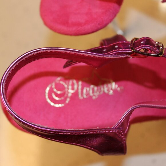 Pleaser Sparkle Pink Extreme Stiletto Platforms Size 13 - Picture 7 of 9